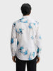 Men's Grey Slim Fit Printed Party Wear Shirt