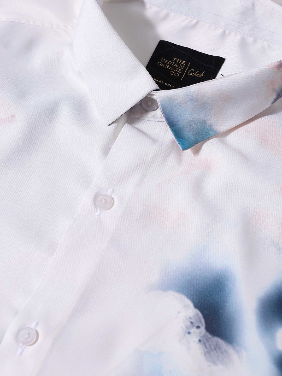 Men's Grey Slim Fit Printed Party Wear Shirt