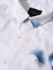 Men's Grey Slim Fit Printed Party Wear Shirt