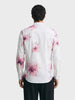 Men's Pink Slim Fit Printed Party Wear Shirt