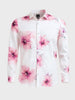 Men's Pink Slim Fit Printed Party Wear Shirt