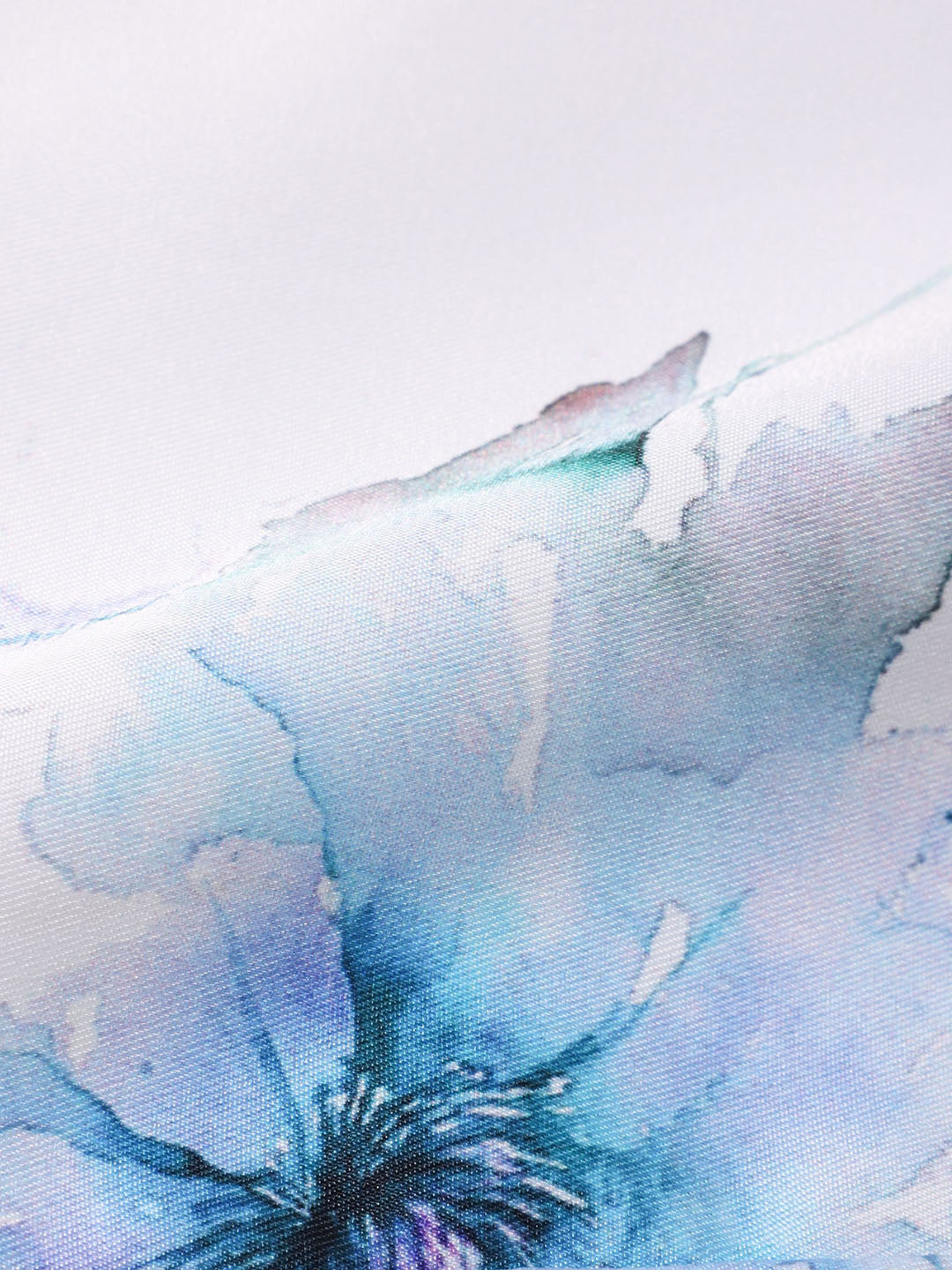 Men's Blue Slim Fit Printed Party Wear Shirt