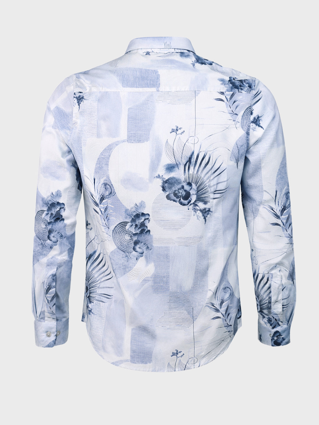 Men's Purple Slim Fit Printed Party Wear Shirt