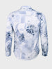 Men's Purple Slim Fit Printed Party Wear Shirt