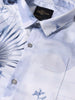 Men's Purple Slim Fit Printed Party Wear Shirt