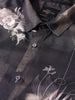 Men's Black Slim Fit Printed Party Wear Shirt