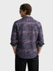 Men's Purple Slim Fit Printed Party Wear Shirt