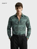 Men's Green Slim Fit Printed Party Wear Shirt