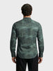 Men's Green Slim Fit Printed Party Wear Shirt