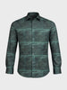 Men's Green Slim Fit Printed Party Wear Shirt