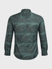 Men's Green Slim Fit Printed Party Wear Shirt