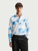 Men's White Slim Fit Printed Party Wear Shirt
