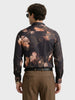 Men's Black Slim Fit Printed Party Wear Shirt