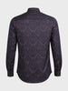 Men's Brown Slim Fit Printed Party Wear Shirt