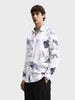 Men's White Slim Fit Printed Party Wear Shirt