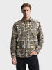 Men's Green Regular Fit Printed Casual Shirt