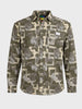 Men's Green Regular Fit Printed Casual Shirt