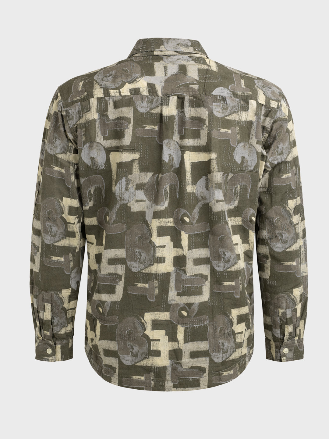 Men's Green Regular Fit Printed Casual Shirt