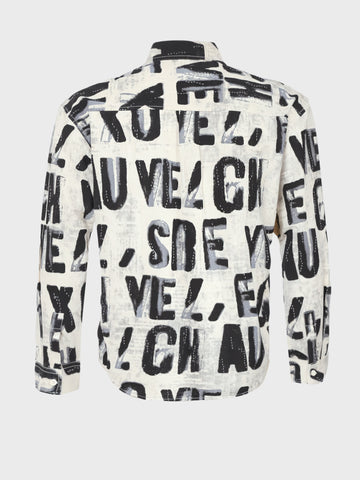 Men's Blue Regular Fit Printed Casual Shirt