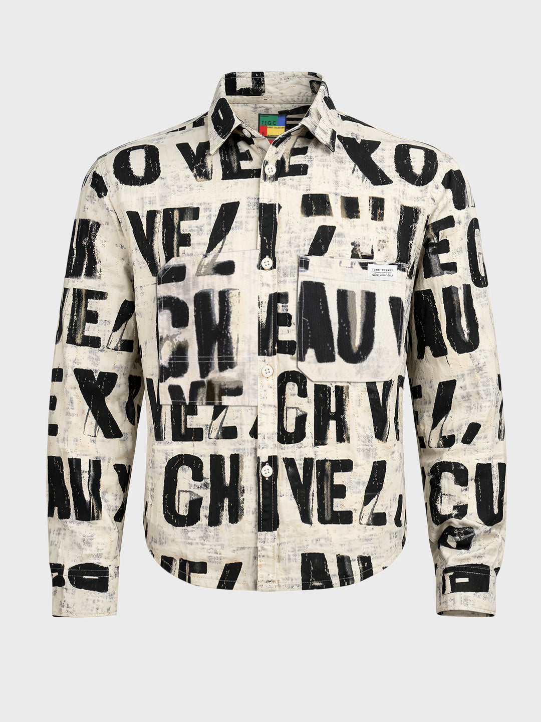 Men's Black Regular Fit Printed Casual Shirt