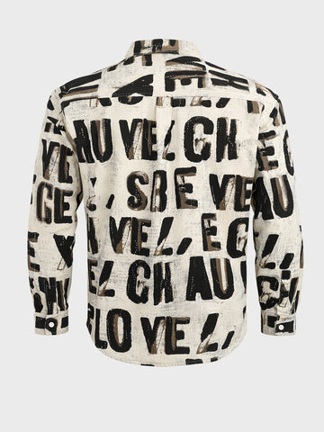 Men's Black Regular Fit Printed Casual Shirt