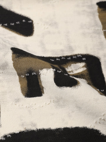 Men's Black Regular Fit Printed Casual Shirt