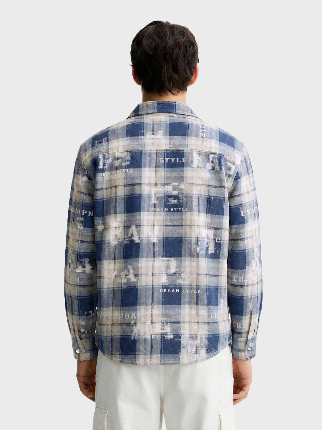 Men's Blue Regular Fit Checked Casual Shirt