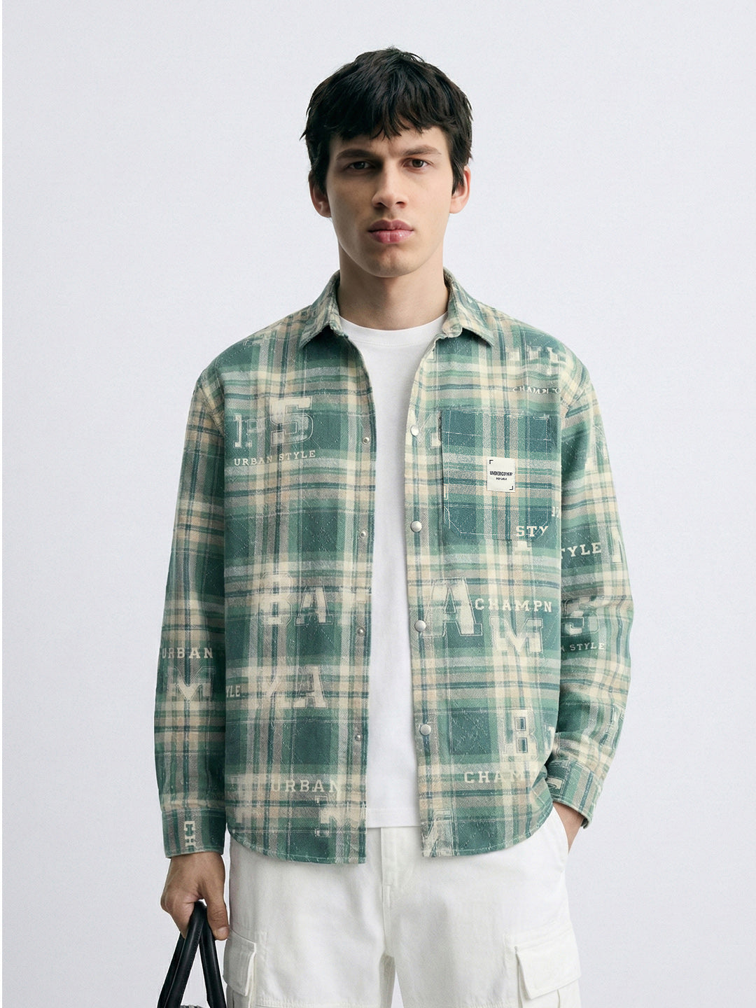 Men's Green Regular Fit Checked Casual Shirt