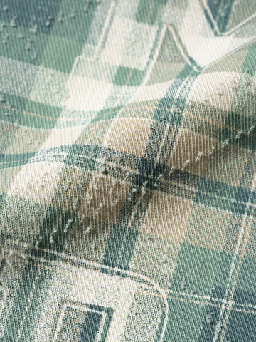 Men's Green Regular Fit Checked Casual Shirt