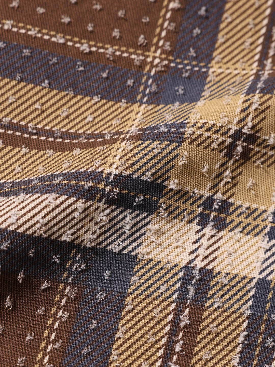 Men's Brown Regular Fit Checked Casual Shirt