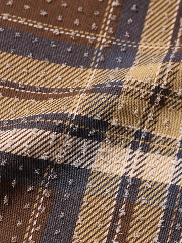 Men's Brown Regular Fit Checked Casual Shirt