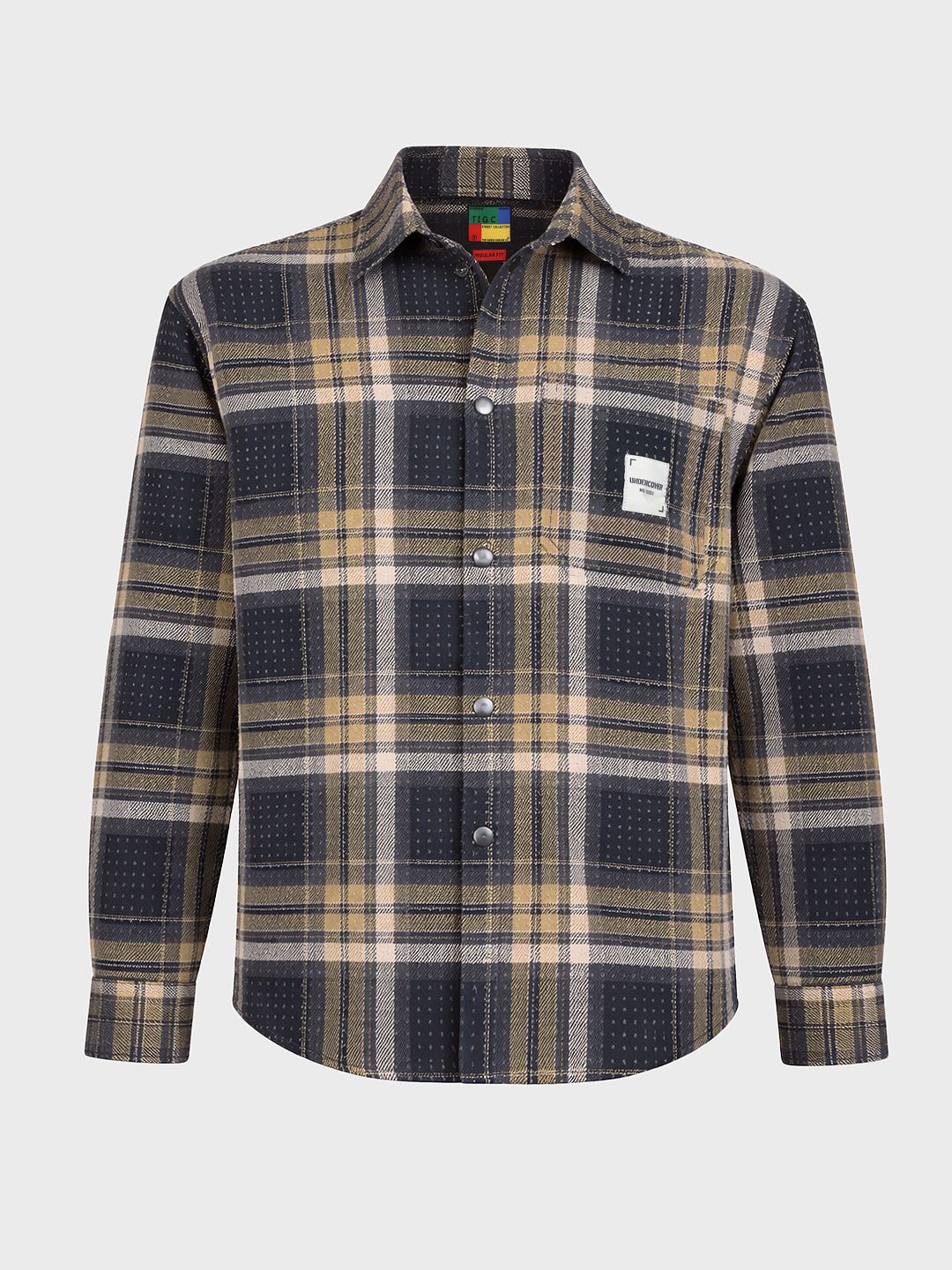 Men's Blue Regular Fit Checked Casual Shirt