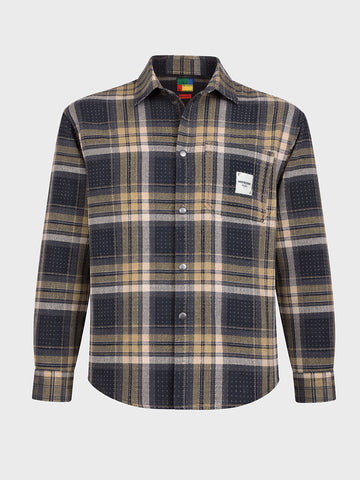 Men's Blue Regular Fit Checked Casual Shirt