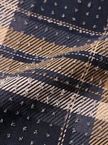 Men's Blue Regular Fit Checked Casual Shirt