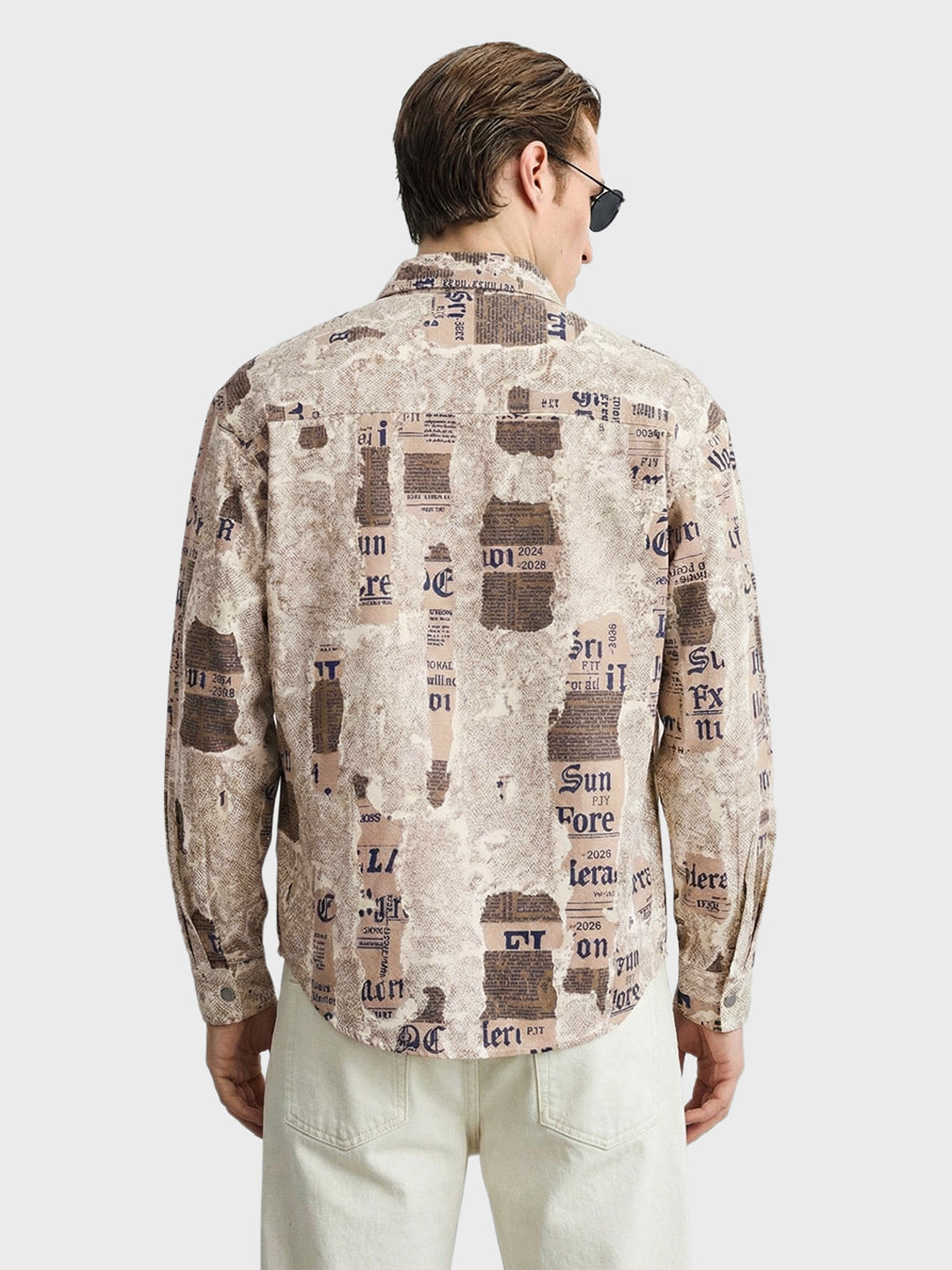 Men's Brown Regular Fit Printed Casual Shirt
