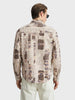 Men's Brown Regular Fit Printed Casual Shirt