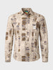 Men's Brown Regular Fit Printed Casual Shirt