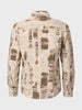 Men's Brown Regular Fit Printed Casual Shirt