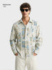Men's Blue Regular Fit Printed Casual Shirt