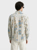 Men's Blue Regular Fit Printed Casual Shirt