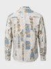 Men's Blue Regular Fit Printed Casual Shirt