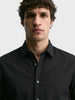 Men's Black Regular Fit Solid Casual Shirt