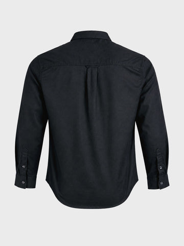 Men's Black Regular Fit Solid Casual Shirt