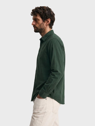 Men's Green Regular Fit Solid Casual Shirt