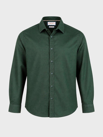 Men's Green Regular Fit Solid Casual Shirt