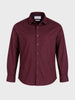 Men's Maroon Regular Fit Solid Casual Shirt