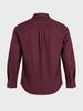 Men's Maroon Regular Fit Solid Casual Shirt