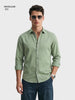 Men's Green Regular Fit Solid Casual Shirt