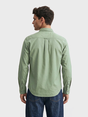 Men's Green Regular Fit Solid Casual Shirt
