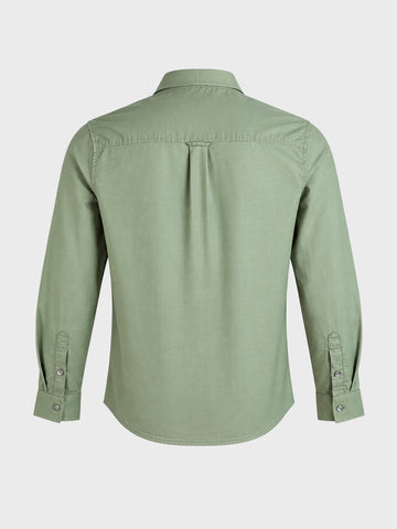 Men's Green Regular Fit Solid Casual Shirt